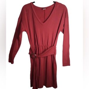 Deep Red Venus Sweatshirt-like Dress